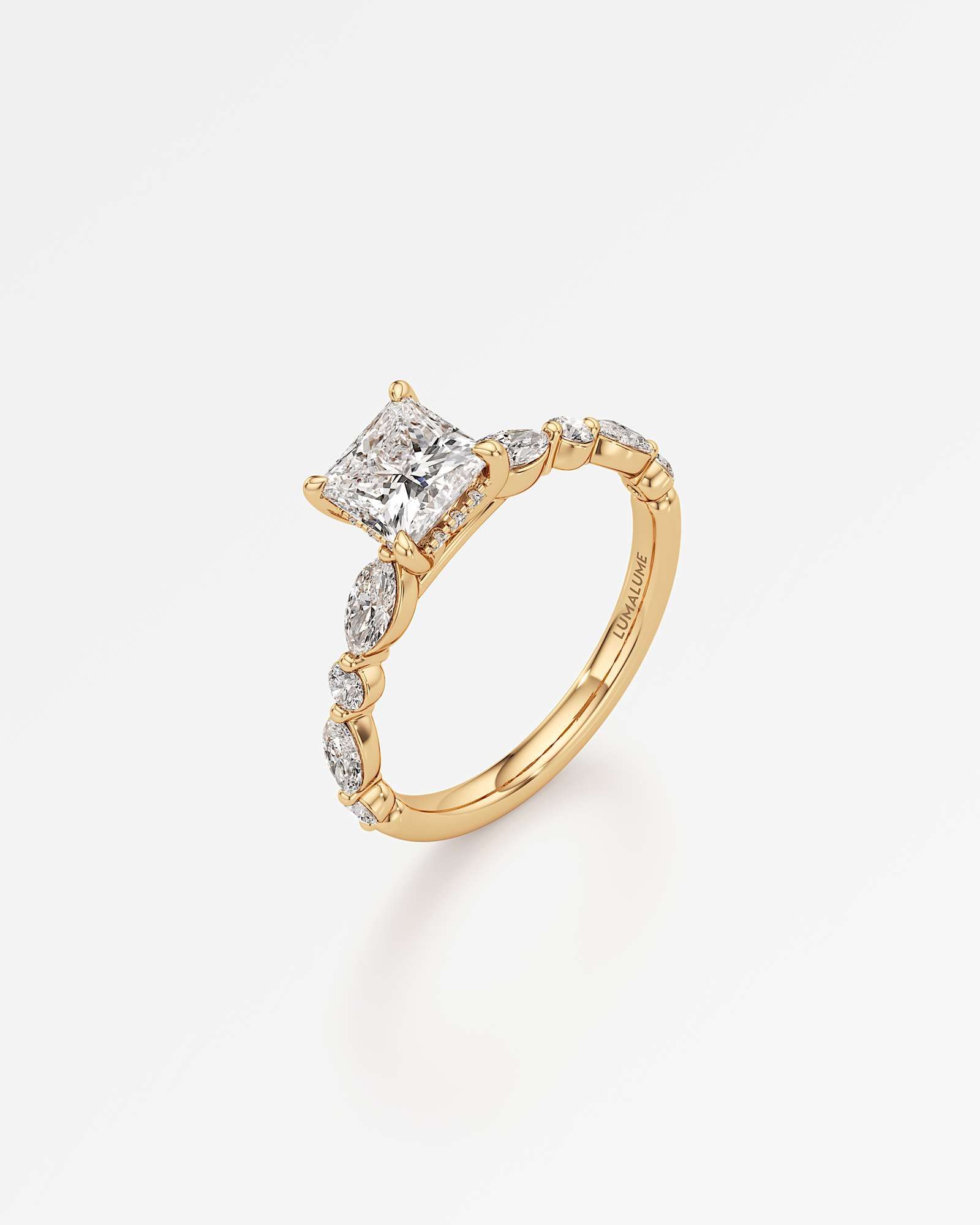 Zolaine Hidden Halo Diamond Engagement Ring